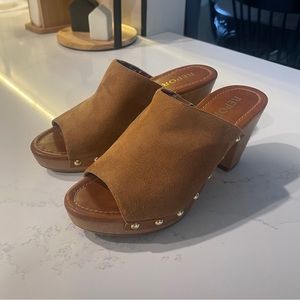 Report Open Toed Clogs platform heel